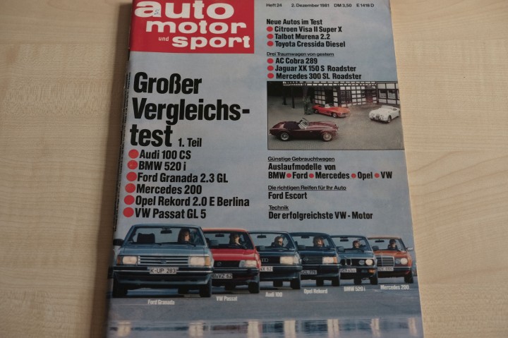 Deckblatt Auto Motor und Sport (24/1981)